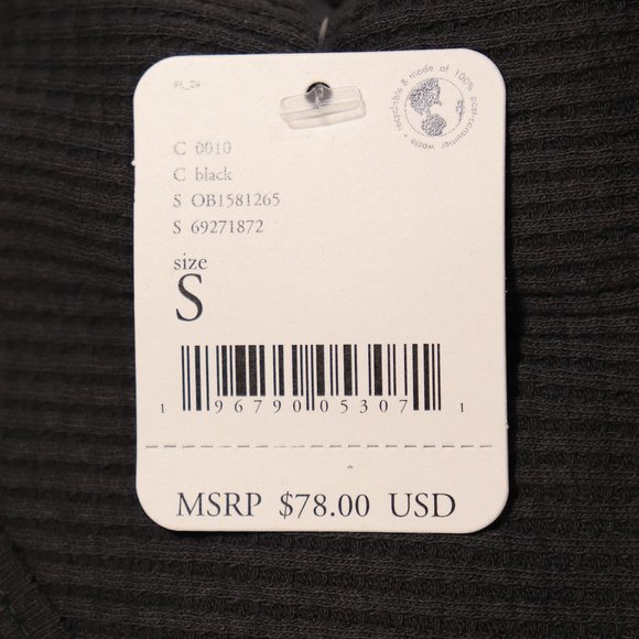 NWT Free People X ASOS Santa Clara Thermal in Black - Picture 13 of 15